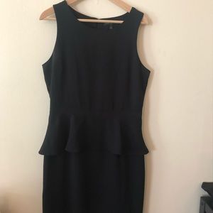 Banana Republic Black Peplum Work Dress